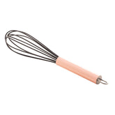 Batedor de Ovos Nylon Preto com Cabo de Aço Inox Rose Gold - 26,5cm - Ela Decora